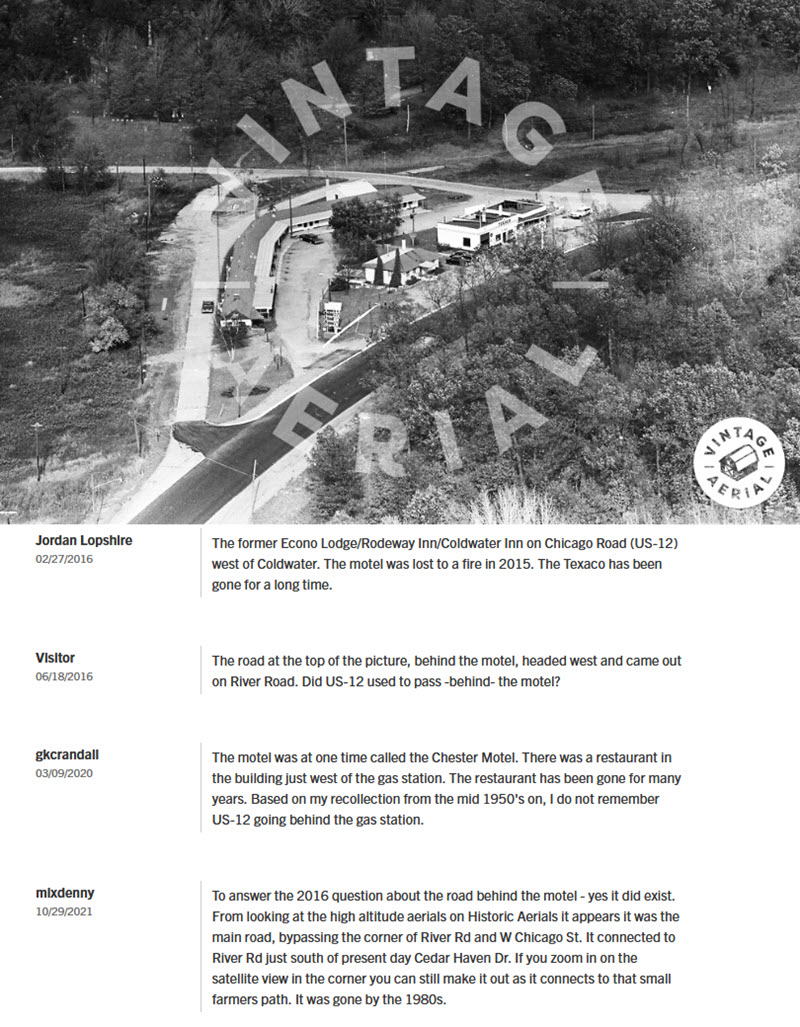 Chester Motel (Econolodge) - 1963 Aerial Photo With Information On Motel